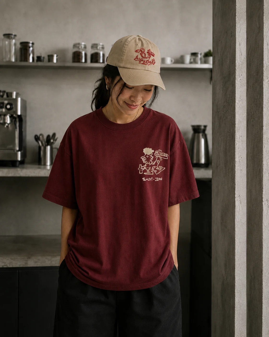 Saint-Jean illustrated T-shirt and tote bag